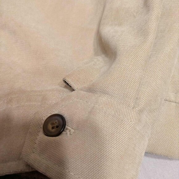 Vintage Chaps Ralph Lauren Beige Windbreaker Men's XL Full Front Zipper - Picture 2 of 7